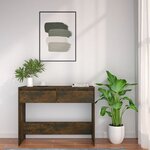 vidaXL Table console chêne fumé 100x35x76 5 cm bois d'ingénierie