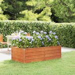 vidaXL Lit surélevé de jardin rouillé 160x80x45 cm acier corten