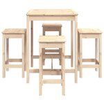 vidaXL Ensemble de bar de jardin 5 Pièces bois de pin massif