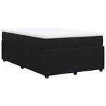 vidaXL Sommier à lattes de lit avec matelas Noir 120x200 cm Velours