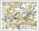Timbre - La grotte Chauvet - Lettre verte