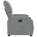 vidaXL Fauteuil inclinable électrique Gris clair Tissu