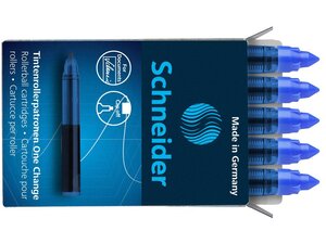 Cartouche roller One Change bleue Boîte 5 pièces x 10 SCHNEIDER