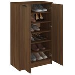 vidaXL Meuble à chaussures Chêne marron 59x35x100 cm Bois d'ingénierie