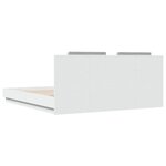 vidaXL Cadre de lit avec tête de lit et lumières LED blanc 160x200 cm