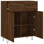 vidaXL Buffet chêne marron 69 5x34x90 cm bois d'ingénierie