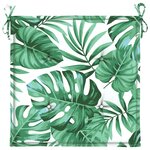 vidaXL Coussins de chaise lot de 4 motif de feuilles 40x40x3 cm tissu