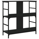 vidaXL Bibliothèque noir 78 5x33x82 cm bois d'ingénierie