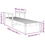 vidaXL Chaise longue 199 5x62x55 cm bois massif de pin
