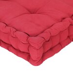 vidaXL Coussin de plancher de palette Coton 120x40x7 cm Bordeaux