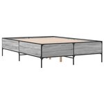 vidaXL Cadre de lit sonoma gris 120x200 cm bois d'ingénierie et métal