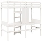 vidaXL Cadre de lit superposé sans matelas blanc 80x200 cm pin massif