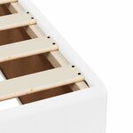 vidaXL Sommier à lattes de lit avec matelas Blanc 160x200cm Similicuir