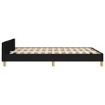 vidaXL Cadre de lit avec tête de lit Noir 140x200 cm Tissu