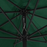 vidaXL Parasol d'extérieur avec mât en métal 390 cm vert