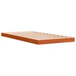 vidaXL Cadre de lit cire marron 75x190 cm bois de pin massif