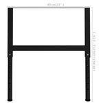vidaXL Cadres d'établi réglables 2 Pièces Métal 85x(69-95 5) cm Noir