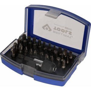BRILLIANT TOOLS Jeu d'embouts de tournevis 1/4" Acier 32 Pièces