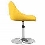 Vidaxl chaises à dîner pivotantes 2 pcs jaune moutarde velours