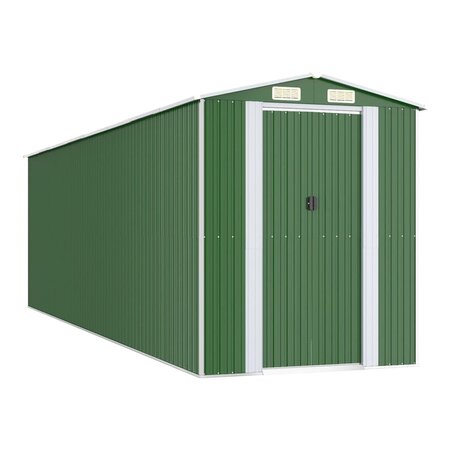 vidaXL Abri de jardin Vert 192x689x223 cm Acier galvanisé