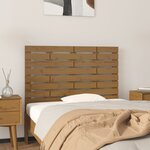 vidaXL Tête de lit murale Marron miel 96x3x63 cm Bois massif de pin