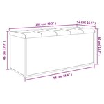 vidaXL Banc de rangement chêne marron 102x42x45 cm bois d'ingénierie