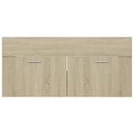 vidaXL Armoire d'évier avec lavabo intégré Chêne sonoma Aggloméré