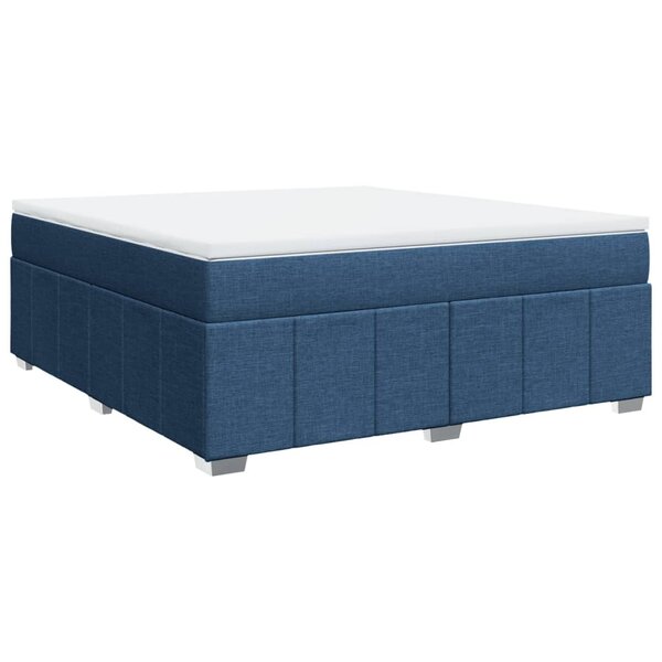 vidaXL Sommier à lattes de lit avec matelas Bleu 180x200 cm Tissu