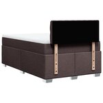 vidaXL Sommier à lattes de lit et matelas marron foncé 120x190cm tissu