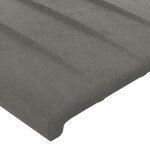 vidaXL Tête de lit à LED Gris clair 203x16x78/88 cm Velours