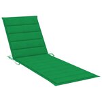 vidaXL Chaise longue de jardin avec coussin Bois d'acacia solide