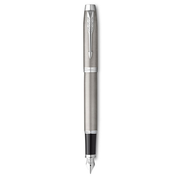 PARKER IM ESSENTIEL Stylo plume Acier Plume moyenne encre bleue Coffret cadeau