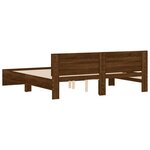 vidaXL Cadre de lit sans matelas chêne marron 180x200 cm