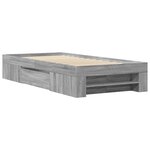 vidaXL Cadre de lit sonoma gris 90x200 cm bois d'ingénierie