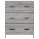 vidaXL Buffet haut Sonoma gris 69 5x34x180 cm Bois d'ingénierie