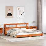 vidaXL Cadre de lit sans matelas cire marron 180x200cm bois pin massif
