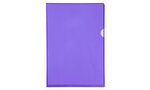 Etui carton de 100 pochettes coin PVC lisse haute résistance 13/100e A4 Violet EXACOMPTA