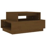 vidaXL Table basse Marron miel 80x55x40 5 cm Bois massif de pin