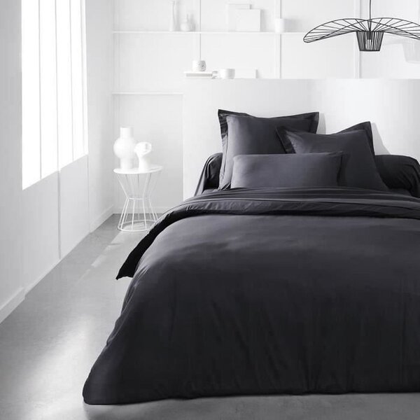 Taie de traversin - 45 x 185 cm uni - Fusain