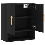 vidaXL Armoire murale noir 60x31x70 cm bois d'ingénierie