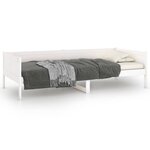 vidaXL Lit de jour Blanc Bois massif de pin 90x190 cm
