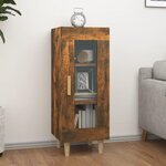 vidaXL Buffet Chêne fumé 34 5x34x90 cm Bois d'ingénierie