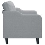 vidaXL Canapé à 2 places Gris clair 140 cm Tissu