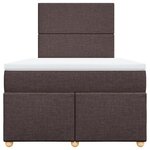 vidaXL Sommier à lattes de lit avec matelas Marron foncé 120x200 cm