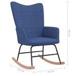 vidaXL Chaise à bascule Bleu Tissu