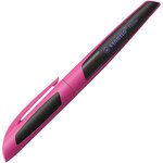 Stylo à plume flow sporty m  noir/rose vif stabilo