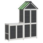 vidaXL Ensemble de remise à outils de jardin 2 Pièces gris pin massif