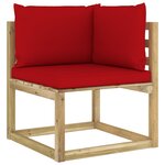 vidaXL Salon de jardin 10 Pièces avec coussins bois de pin imprégné