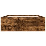 vidaXL Cadre de lit chêne fumé 135x190 cm bois d'ingénierie