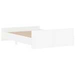 vidaXL Cadre de lit avec tête de lit/pied de lit blanc 140x190 cm